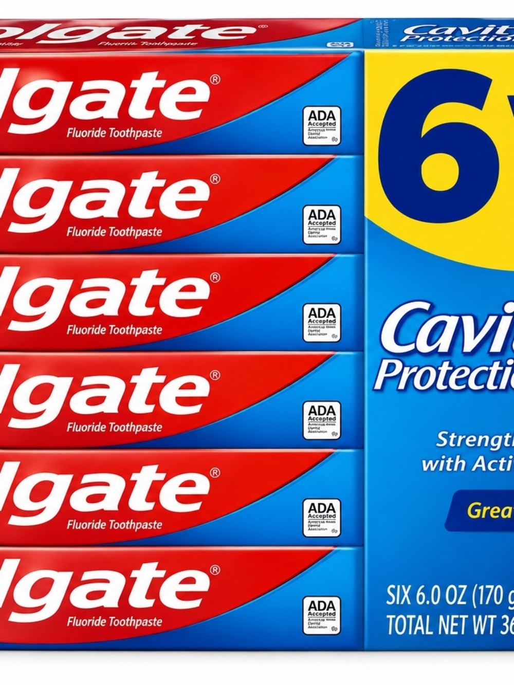 Cavity Protection Fluoride Toothpaste - Red & Blue